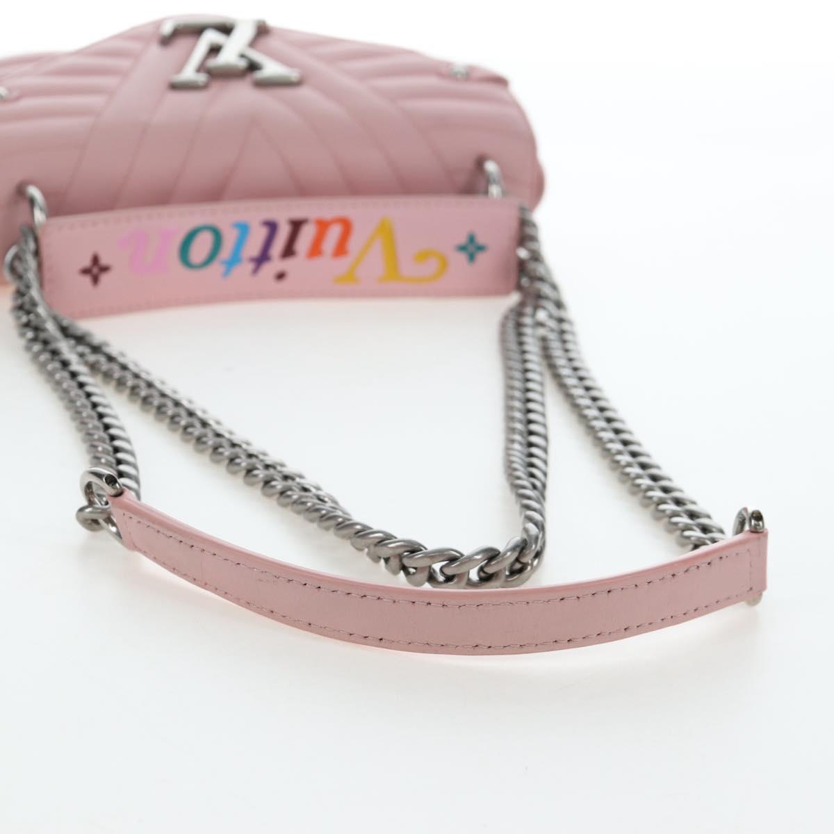 LOUIS VUITTON New Wave Chain Bag MM Shoulder Bag Pink M51944 LV Auth 202180V