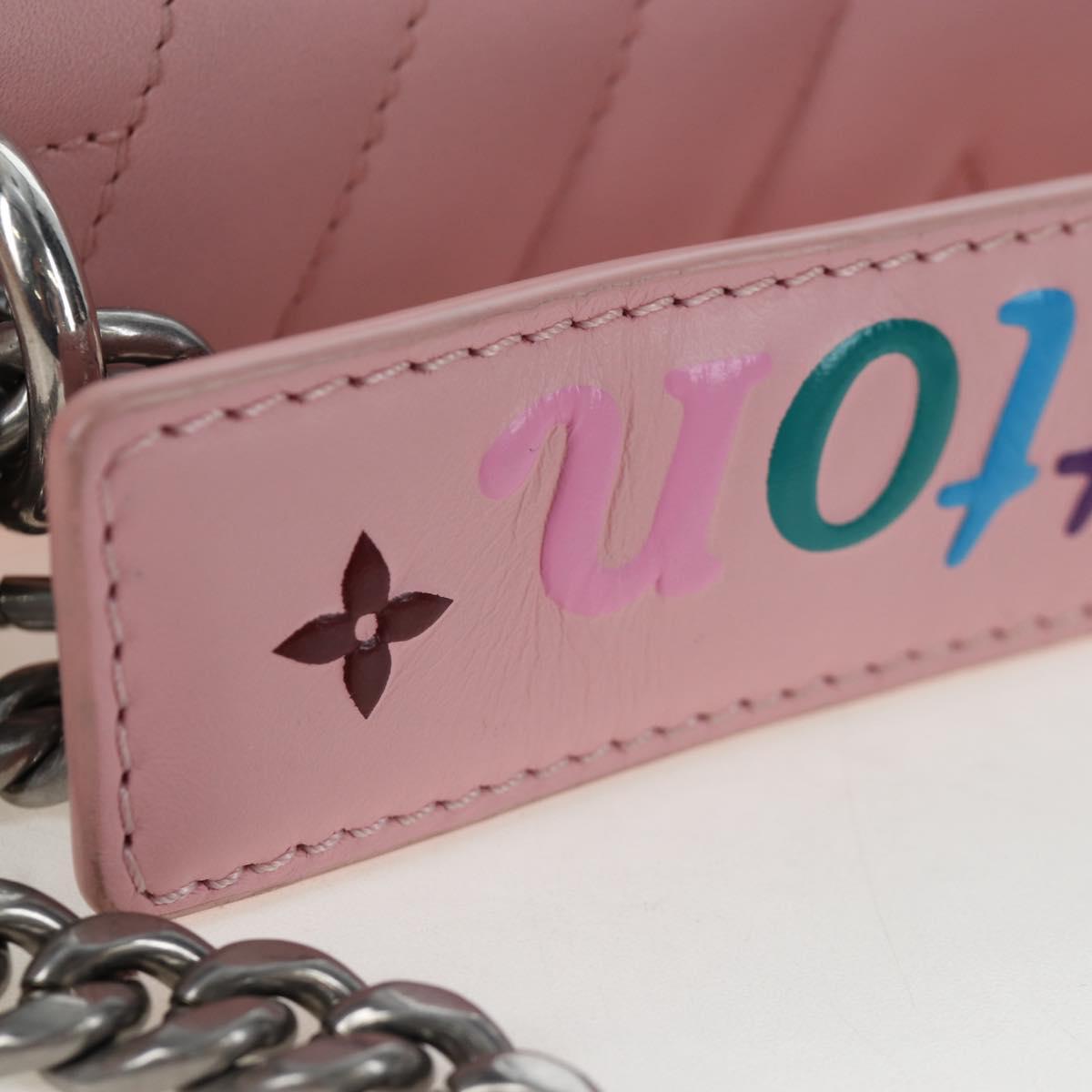 LOUIS VUITTON New Wave Chain Bag MM Shoulder Bag Pink M51944 LV Auth 202180V