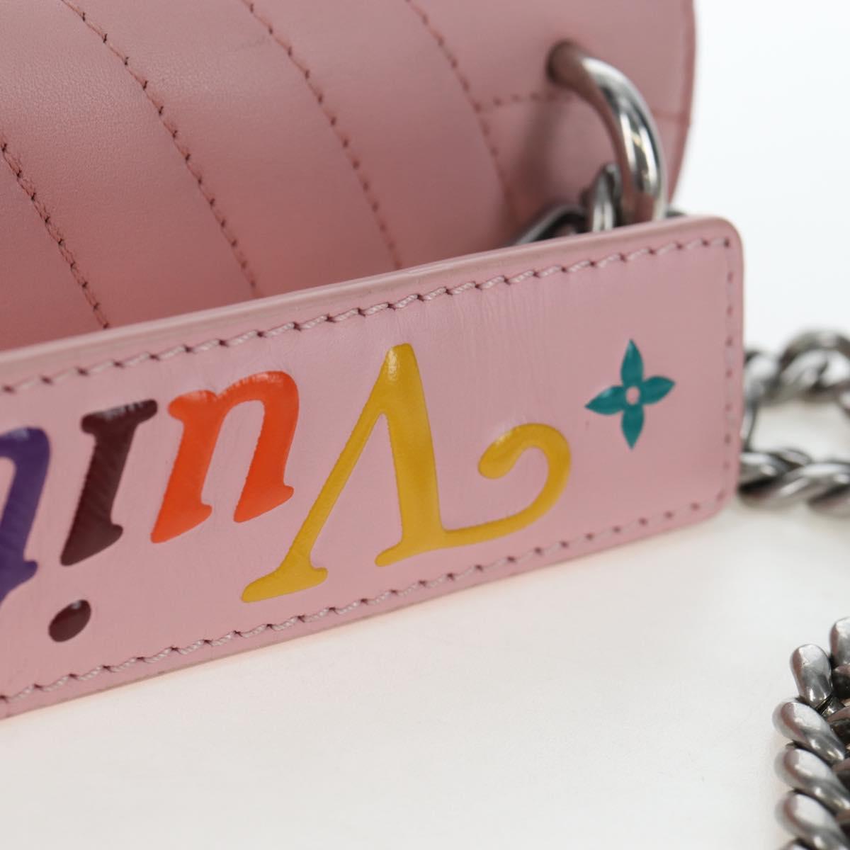 LOUIS VUITTON New Wave Chain Bag MM Shoulder Bag Pink M51944 LV Auth 202180V