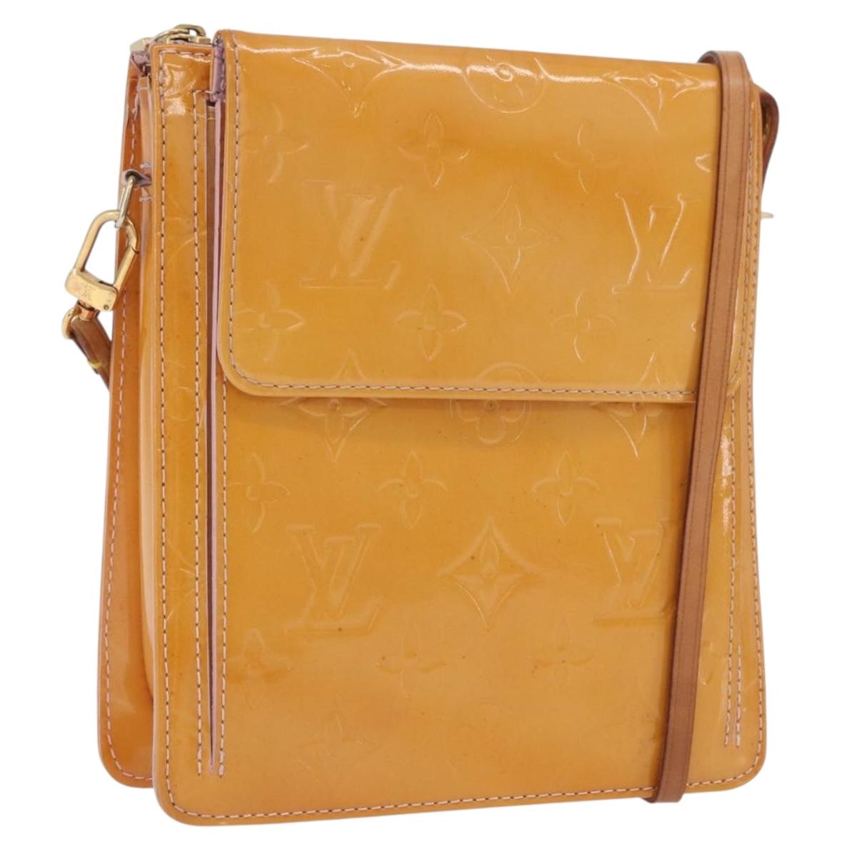 LOUIS VUITTON Monogram Vernis Motto Accessory Pouch Rose M91034 LV Auth 202182