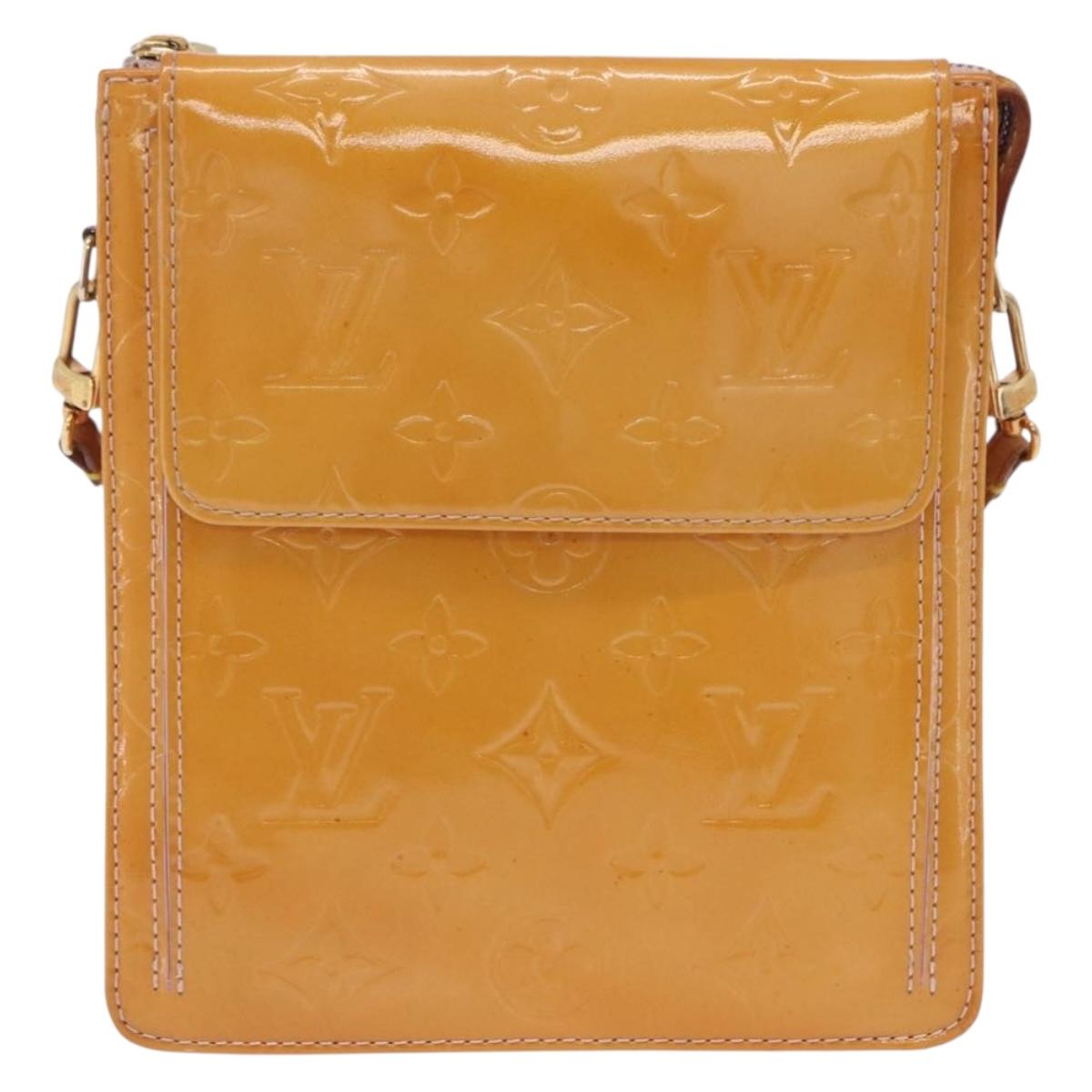 LOUIS VUITTON Monogram Vernis Motto Accessory Pouch Rose M91034 LV Auth 202182