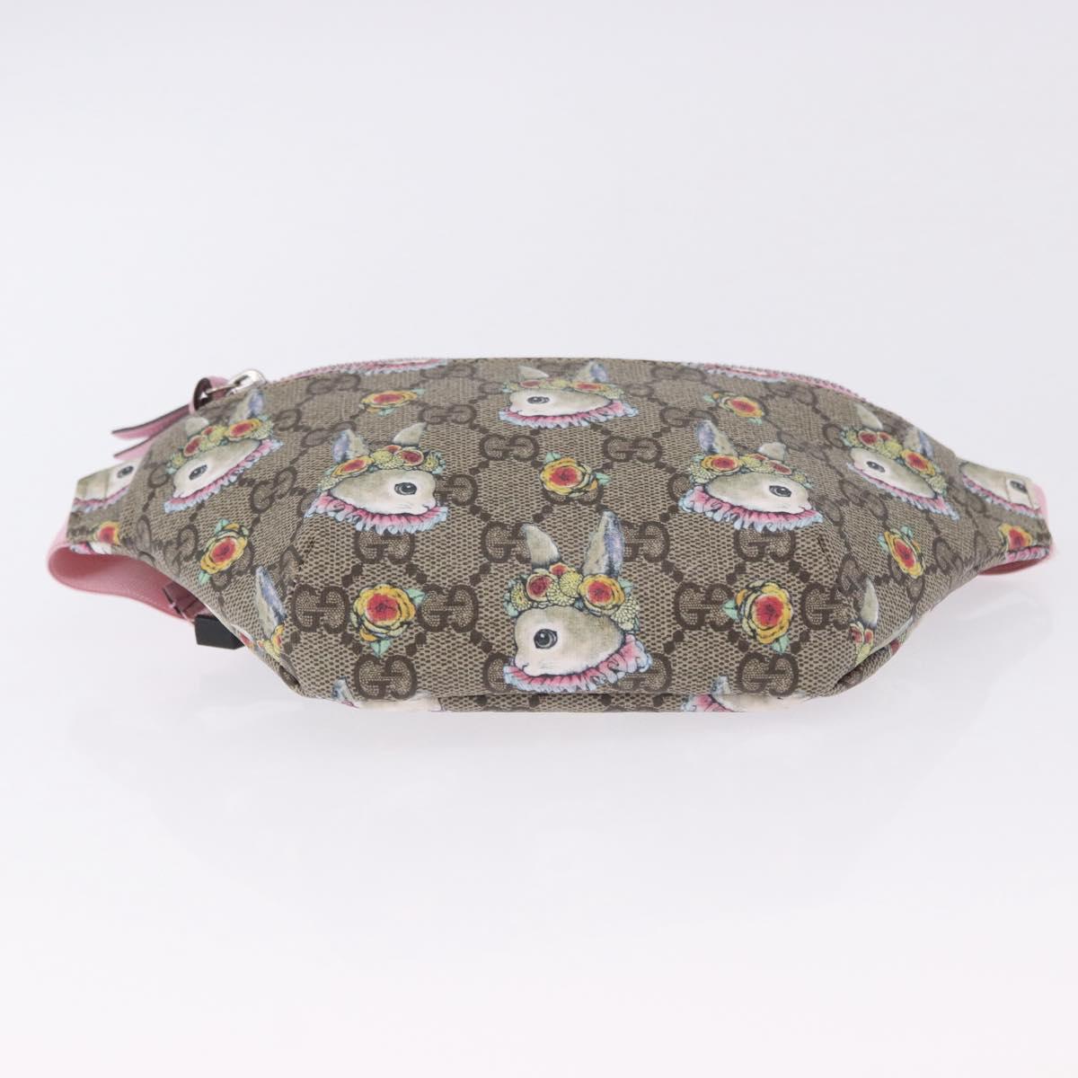 GUCCI GG Supreme Children's Body Bag PVC Pink Silver 502095 Auth 202183M