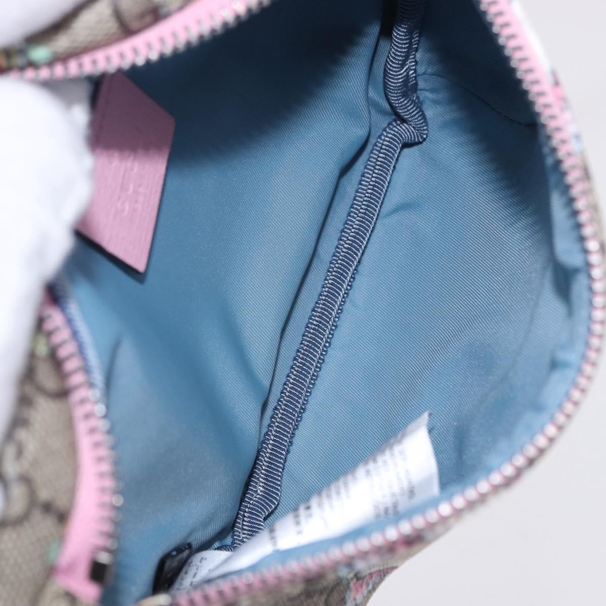 GUCCI GG Supreme Children's Body Bag PVC Pink Silver 502095 Auth 202183M