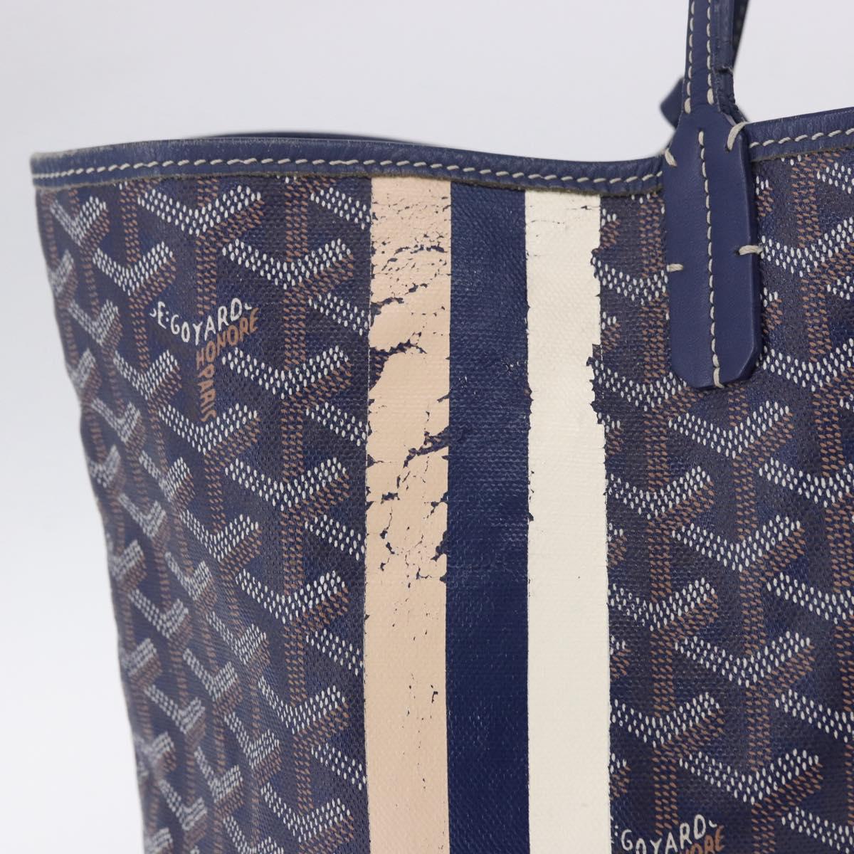 GOYARD Saint Louis PM Tote Bag PVC Leather Navy Auth 202188A