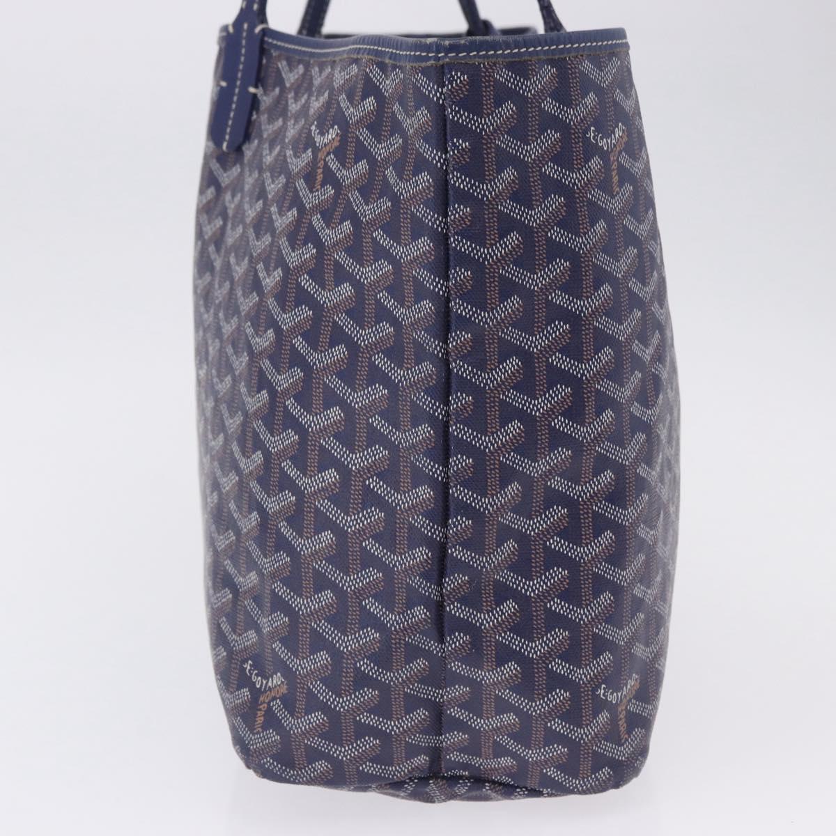 GOYARD Saint Louis PM Tote Bag PVC Leather Navy Auth 202188A