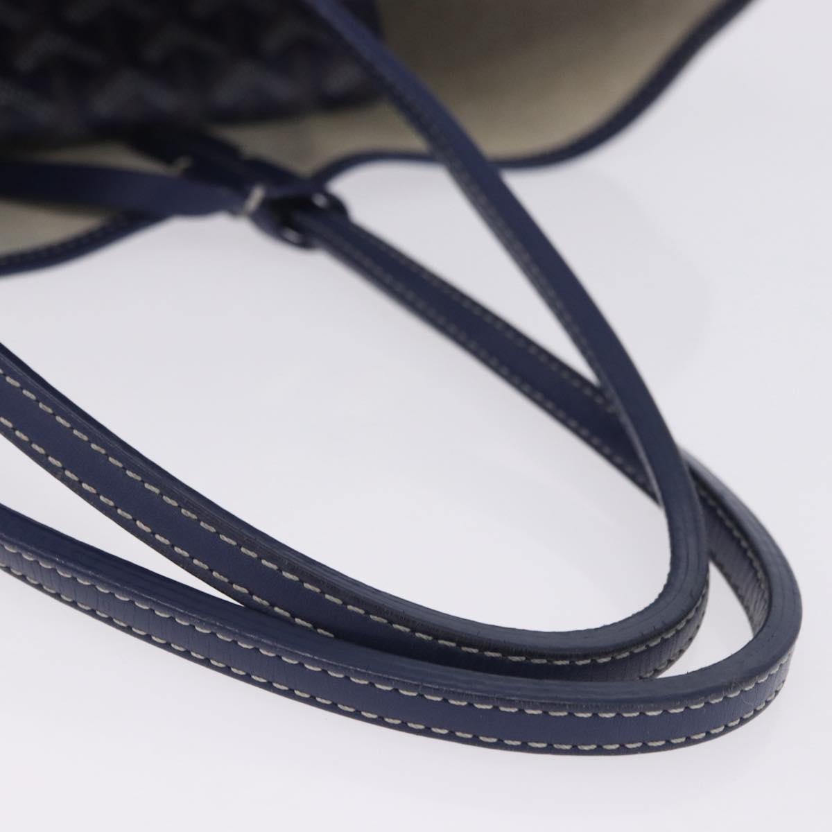 GOYARD Saint Louis PM Tote Bag PVC Leather Navy Auth 202188A