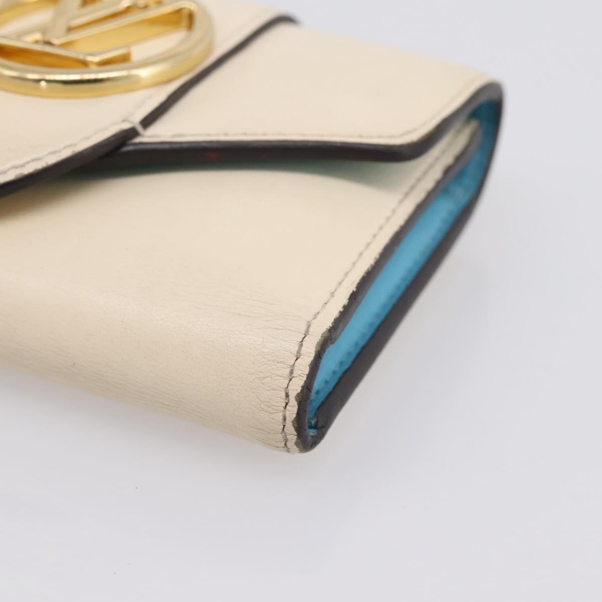 LOUIS VUITTON Portefeuille LV Pont Neuf Wallet Leather Ivory M69176 Auth 202193