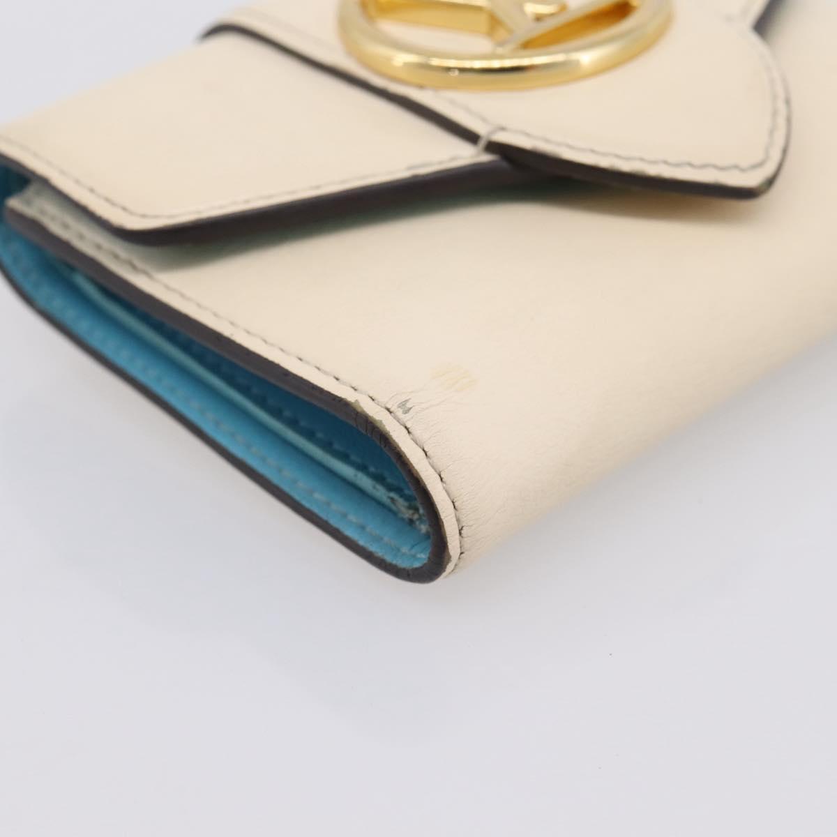 LOUIS VUITTON Portefeuille LV Pont Neuf Wallet Leather Ivory M69176 Auth 202193