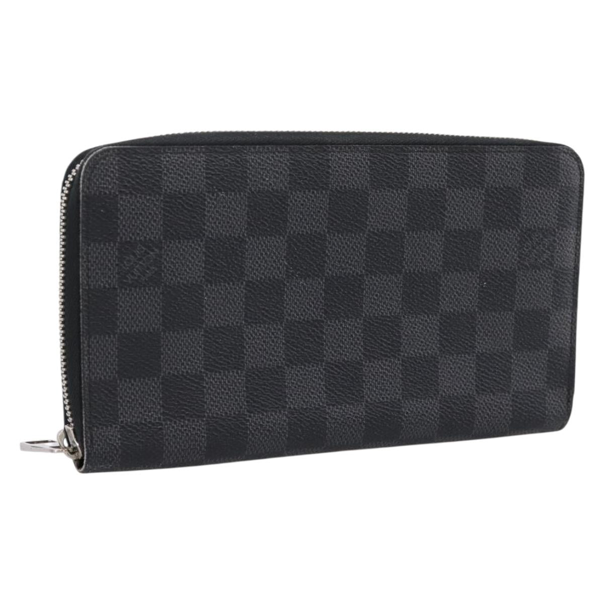 LOUIS VUITTON Damier Graphite Zippy Organizer Long Wallet N63077 LV Auth 202198