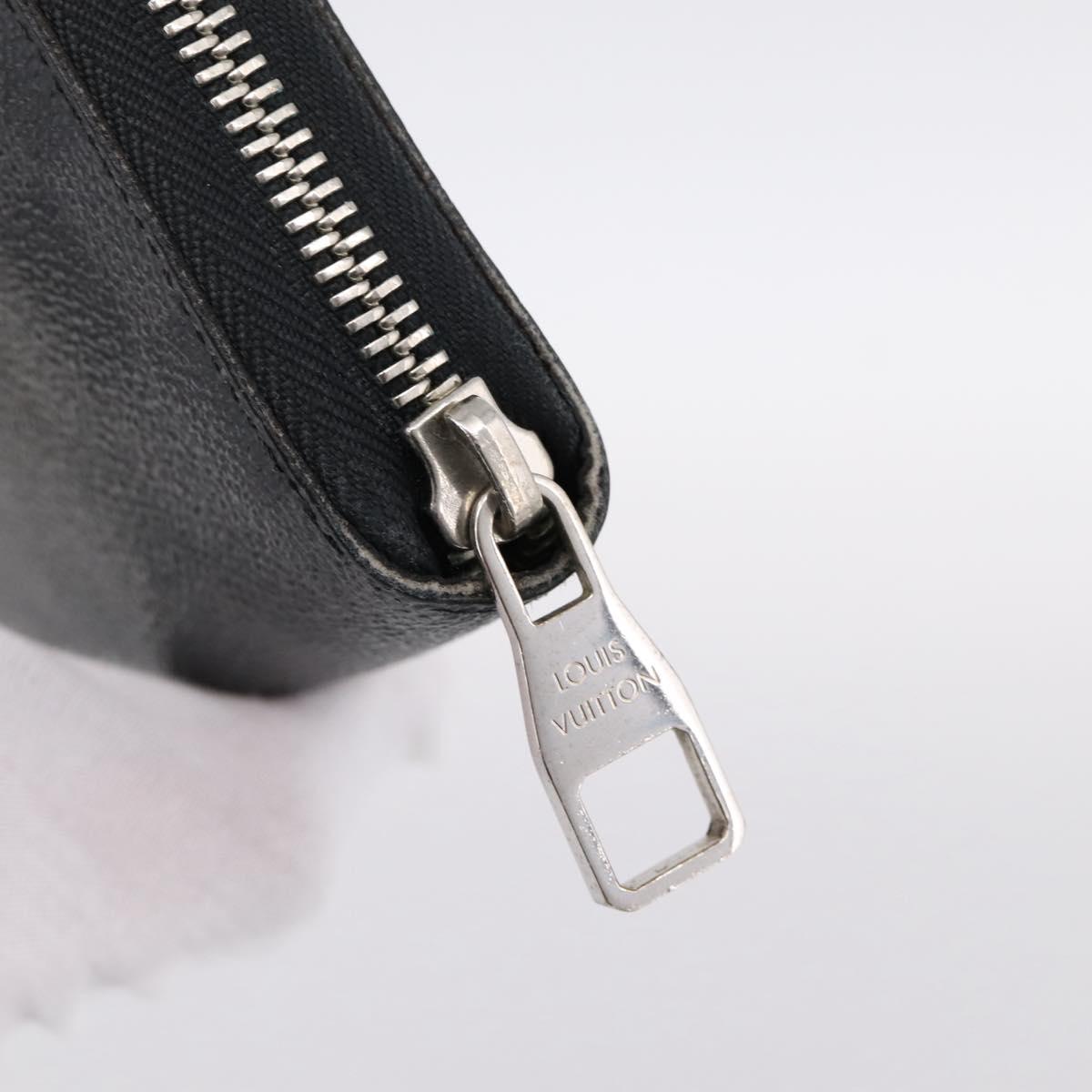 LOUIS VUITTON Damier Graphite Zippy Organizer Long Wallet N63077 LV Auth 202198