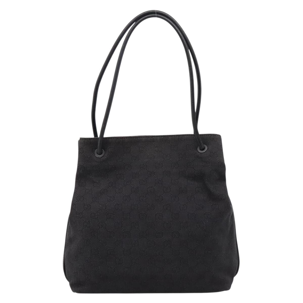 GUCCI GG Canvas Tote Bag Black 101341 Auth 202202