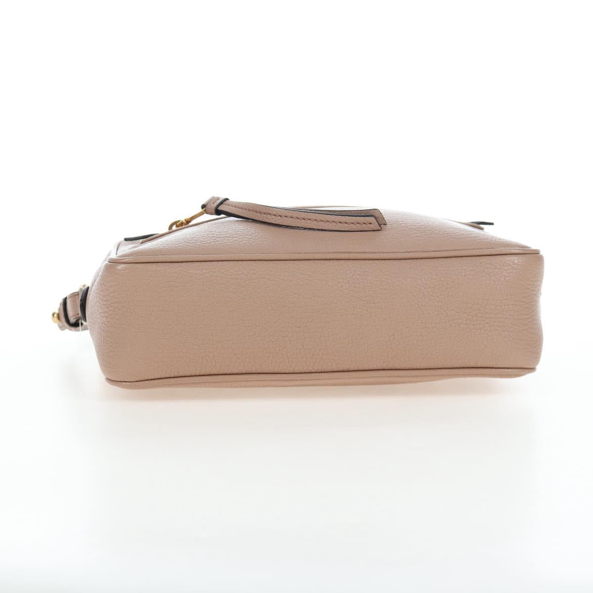 Miu Miu Shoulder Bag Leather 2way Pink Gold Auth 202204M