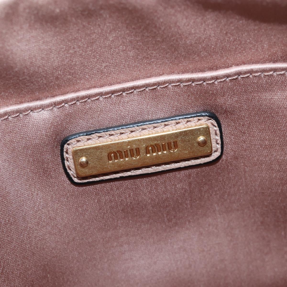 Miu Miu Shoulder Bag Leather 2way Pink Gold Auth 202204M