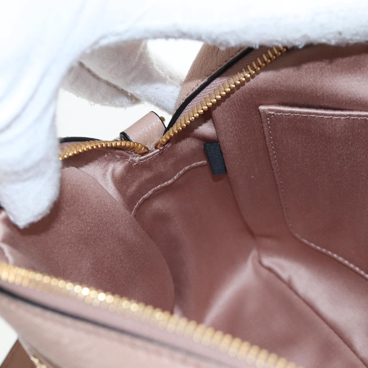 Miu Miu Shoulder Bag Leather 2way Pink Gold Auth 202204M
