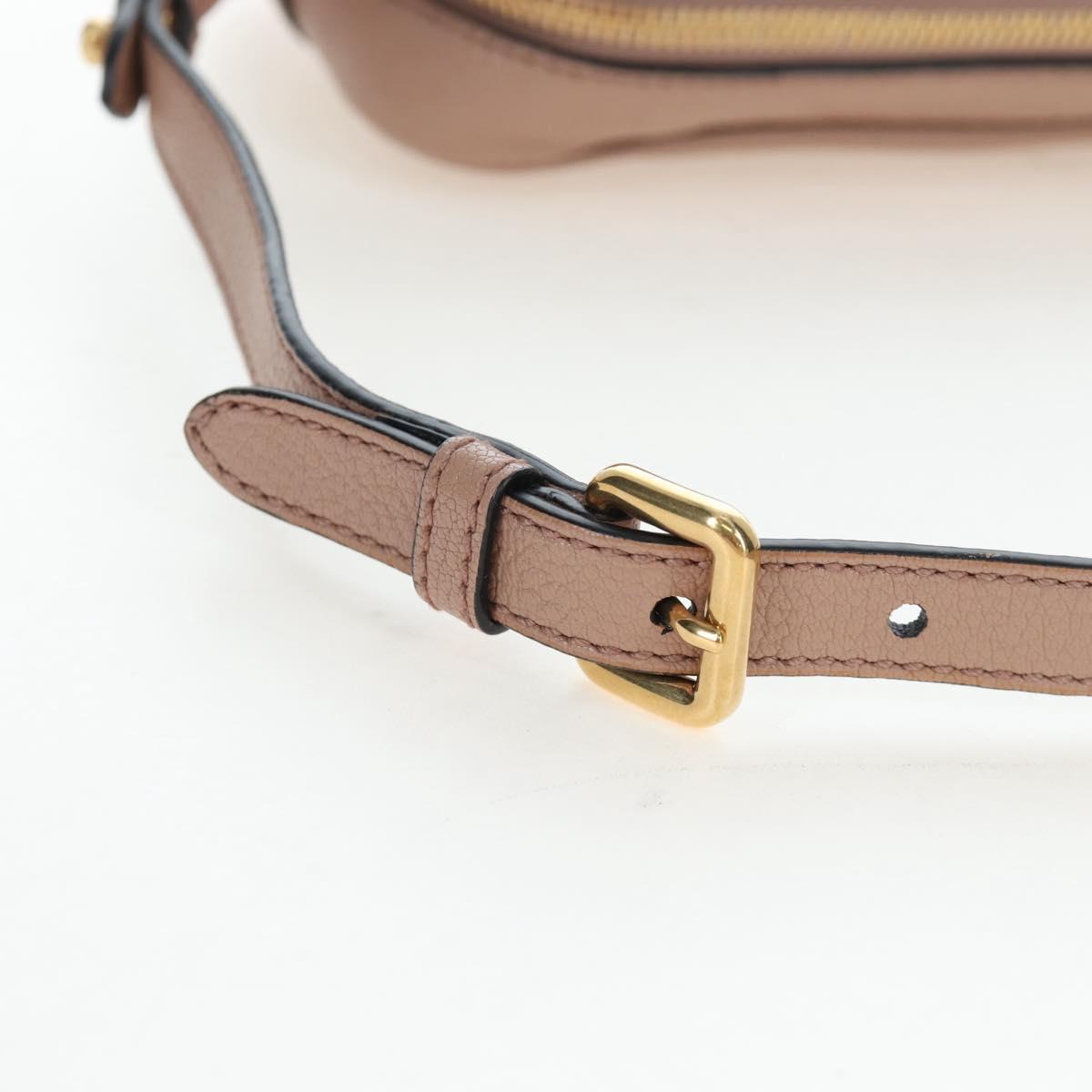 Miu Miu Shoulder Bag Leather 2way Pink Gold Auth 202204M