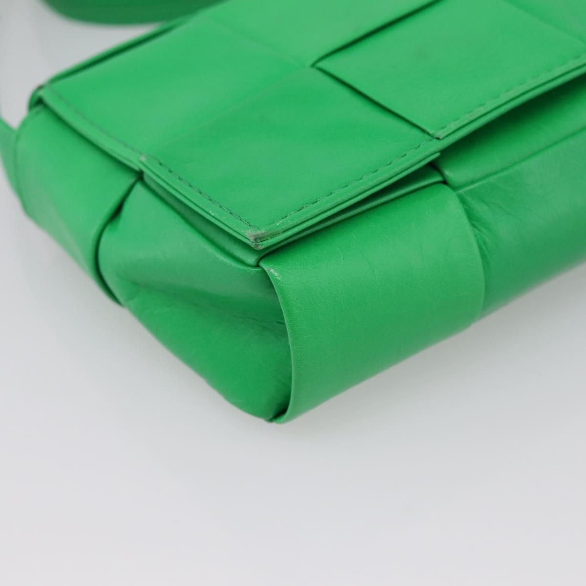 BOTTEGA VENETA MAXI INTRECCIATO Candy Shoulder Bag Leather Green Auth 202207A