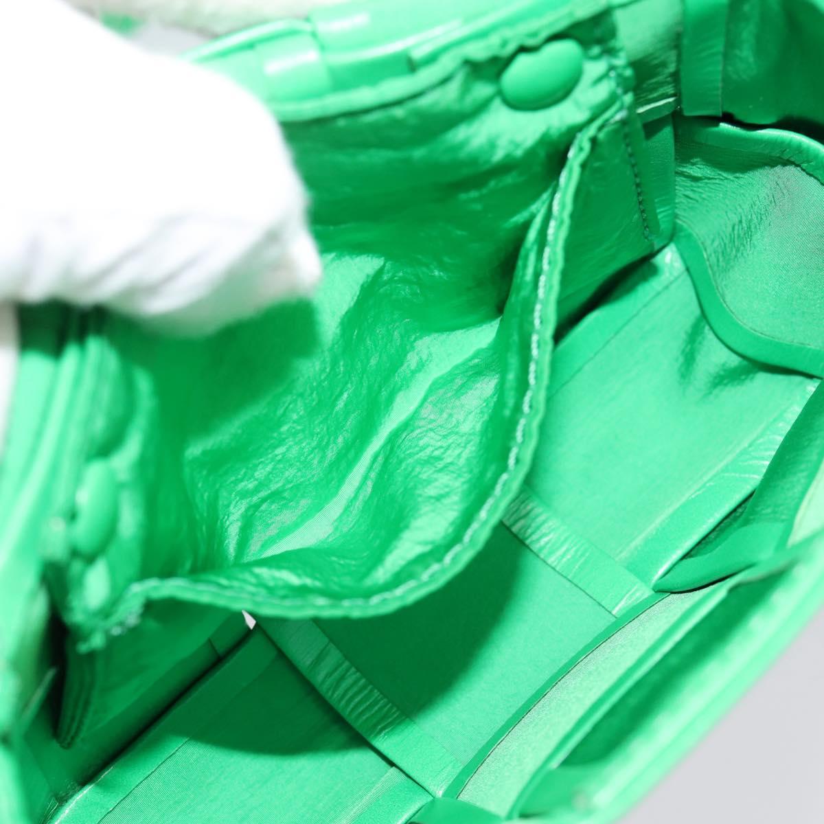BOTTEGA VENETA MAXI INTRECCIATO Candy Shoulder Bag Leather Green Auth 202207A