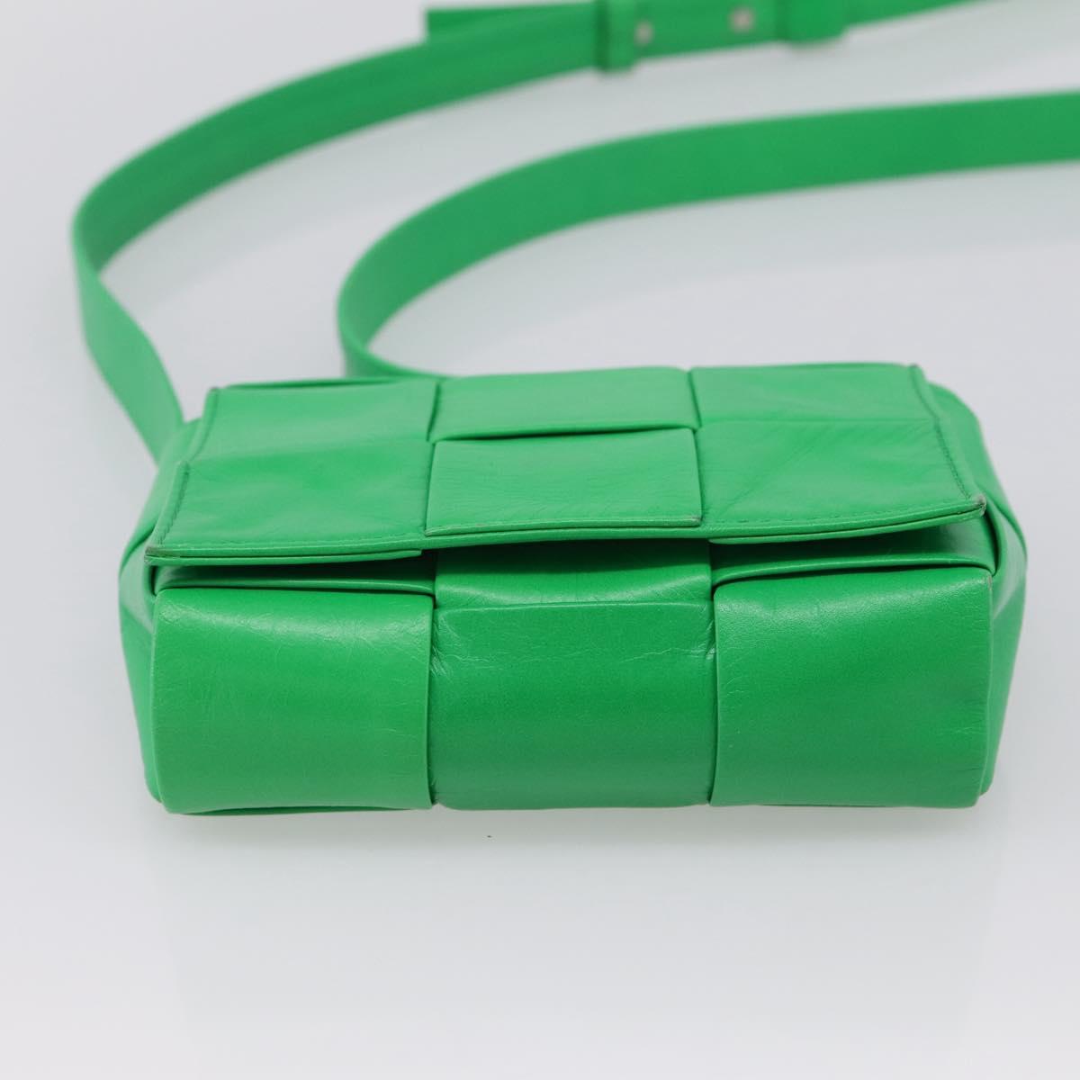 BOTTEGA VENETA MAXI INTRECCIATO Candy Shoulder Bag Leather Green Auth 202207A