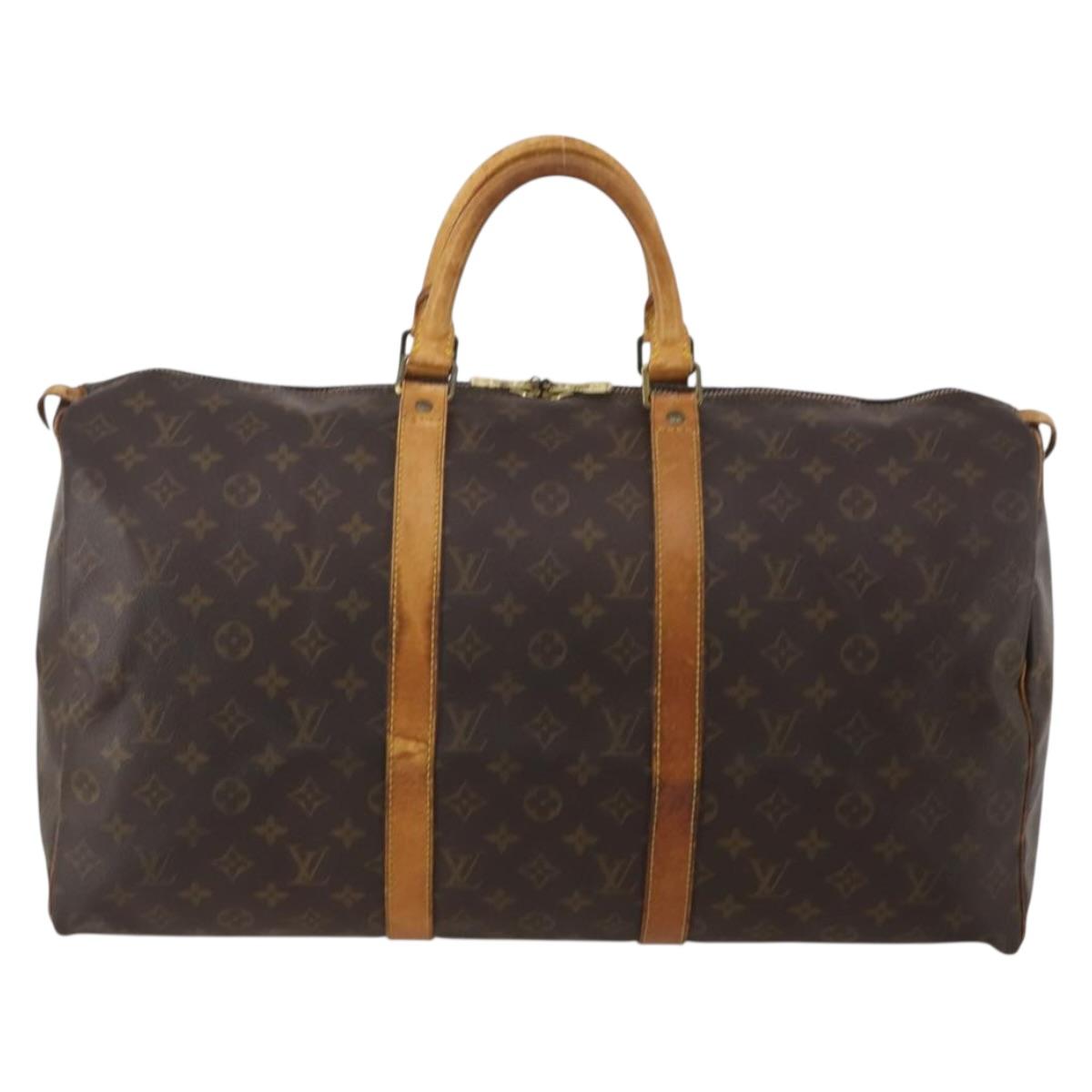 LOUIS VUITTON Monogram Keepall 50 Boston Bag M41426 LV Auth 202210
