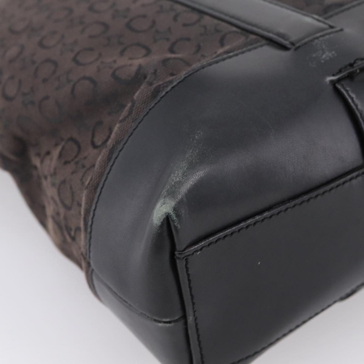 CELINE C Macadam Tote Bag Canvas Black Auth 202213