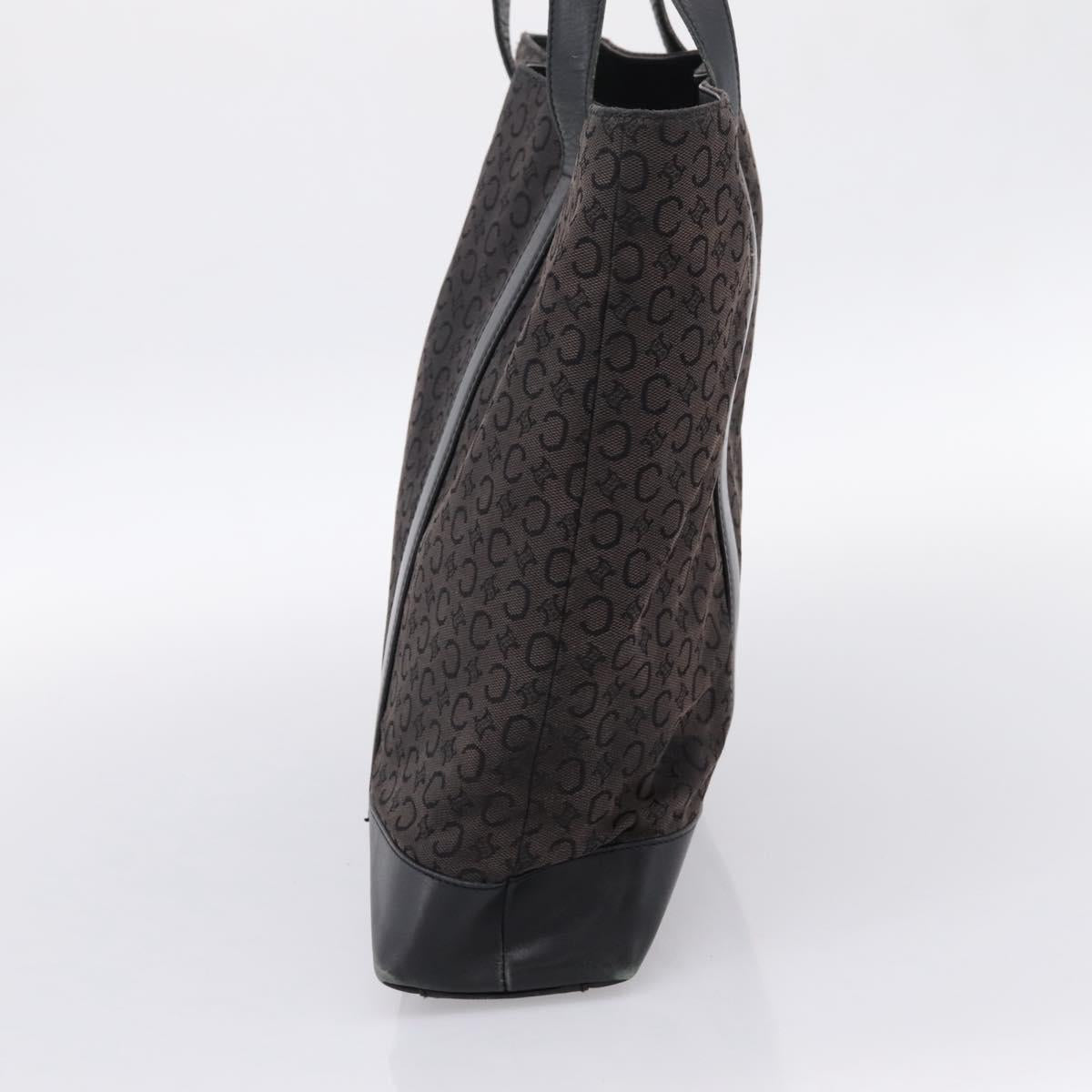 CELINE C Macadam Tote Bag Canvas Black Auth 202213