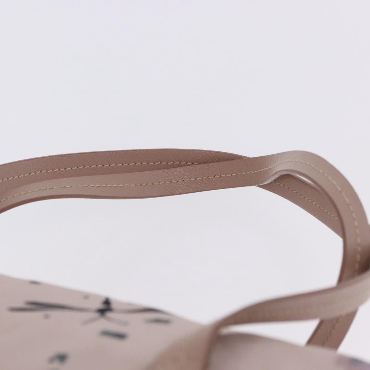 PRADA Tote Bag Nylon Pink Silver Auth 202215