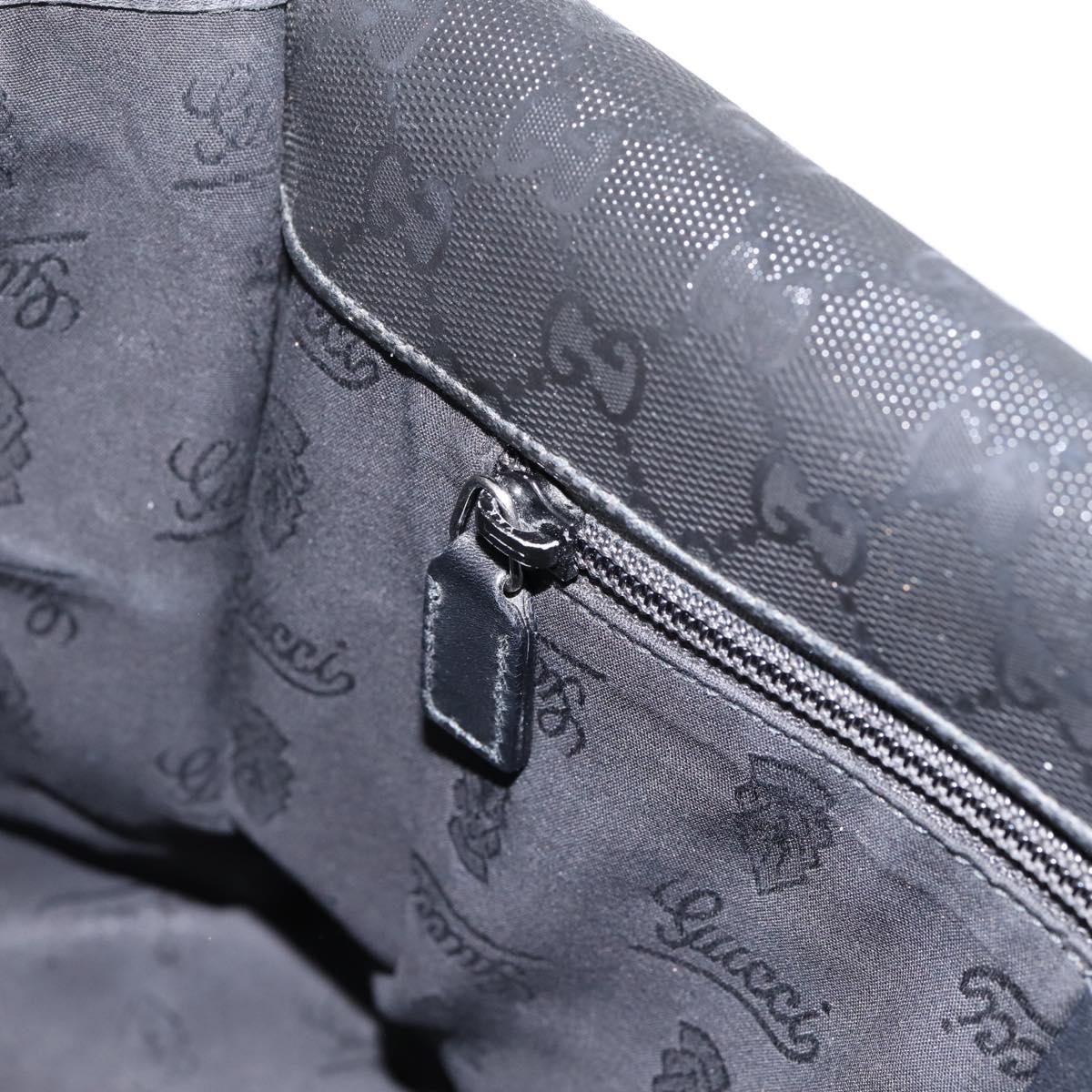 GUCCI GG Implementation Shoulder Bag PVC Black Silver 201732 Auth 202218A