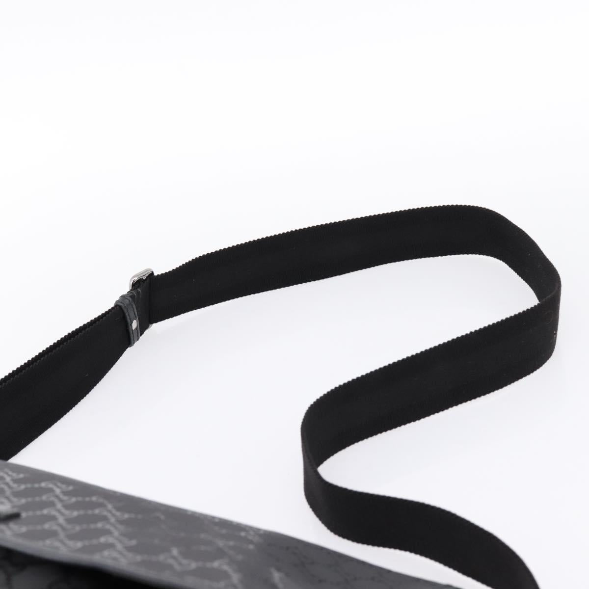 GUCCI GG Implementation Shoulder Bag PVC Black Silver 201732 Auth 202218A