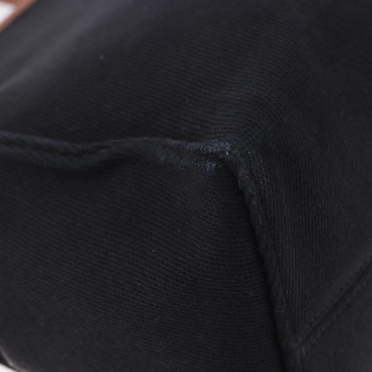 LOEWE Cushion Tote Bag Canvas Black Brown Auth 202225A