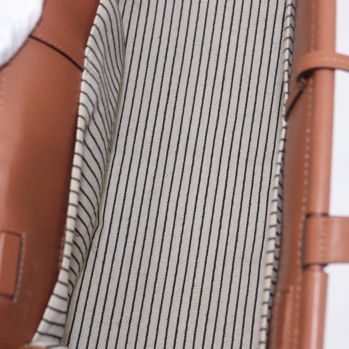 LOEWE Cushion Tote Bag Canvas Black Brown Auth 202225A