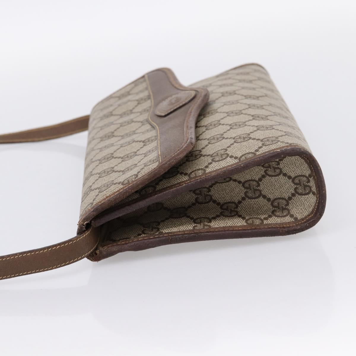 GUCCI GG Supreme Shoulder Bag PVC Beige Gold Tone 004 161 0670 Auth 202231