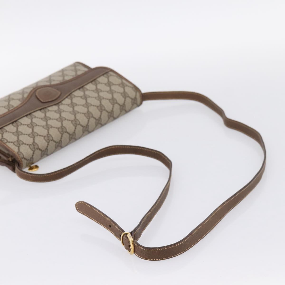 GUCCI GG Supreme Shoulder Bag PVC Beige Gold Tone 004 161 0670 Auth 202231