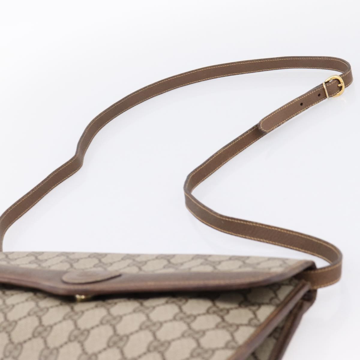 GUCCI GG Supreme Shoulder Bag PVC Beige Gold Tone 004 161 0670 Auth 202231