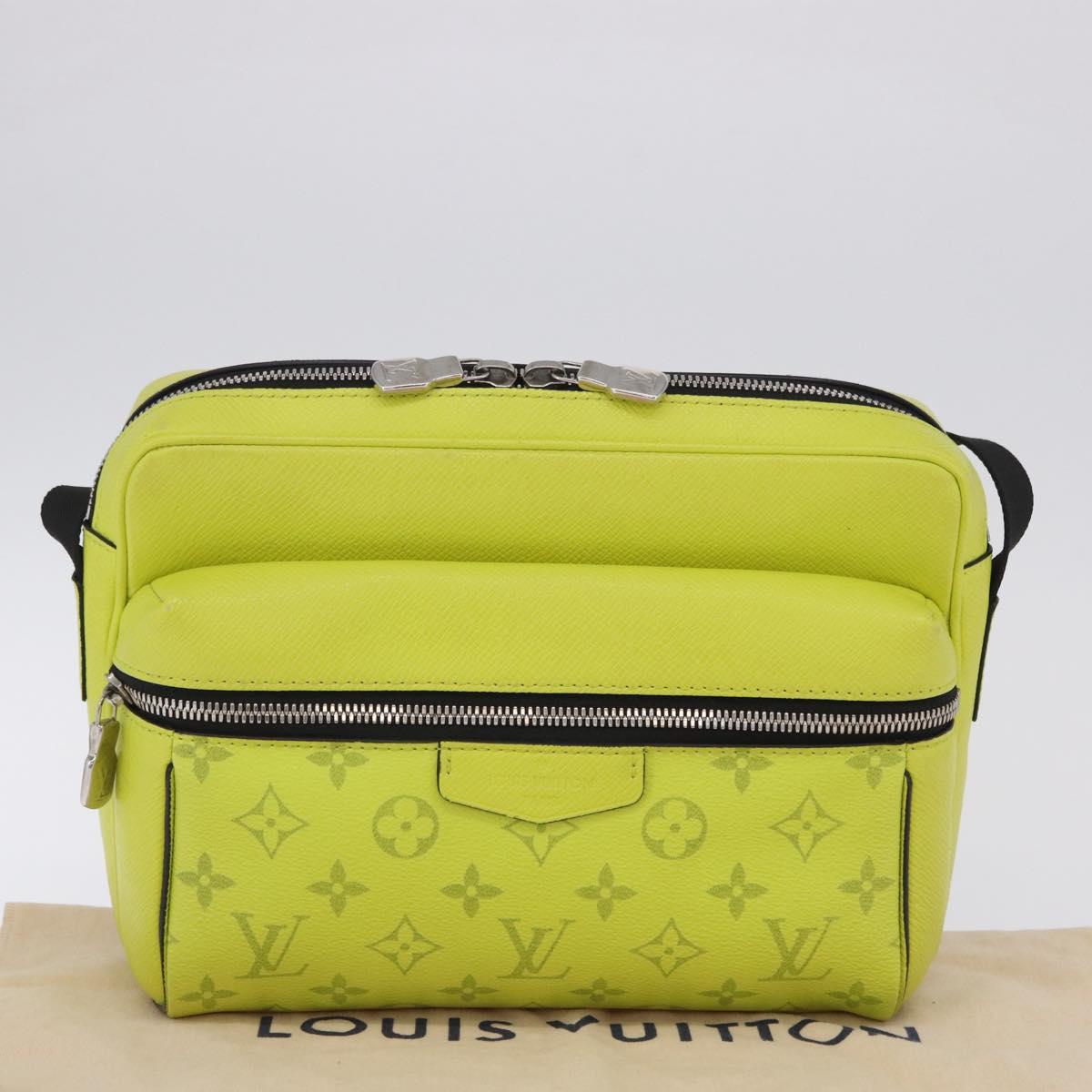 LOUIS VUITTON Taigalama Outdoor Messenger PM Bag Yellow M30239 LV Auth 202236M