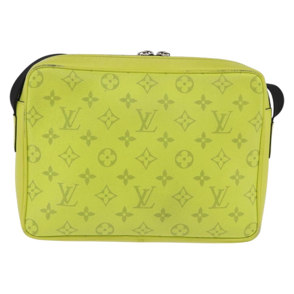 LOUIS VUITTON Taigalama Outdoor Messenger PM Bag Yellow M30239 LV Auth 202236M