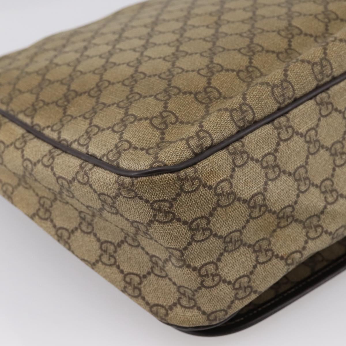 GUCCI GG Supreme Shoulder Bag PVC Beige 222291 Auth 202237