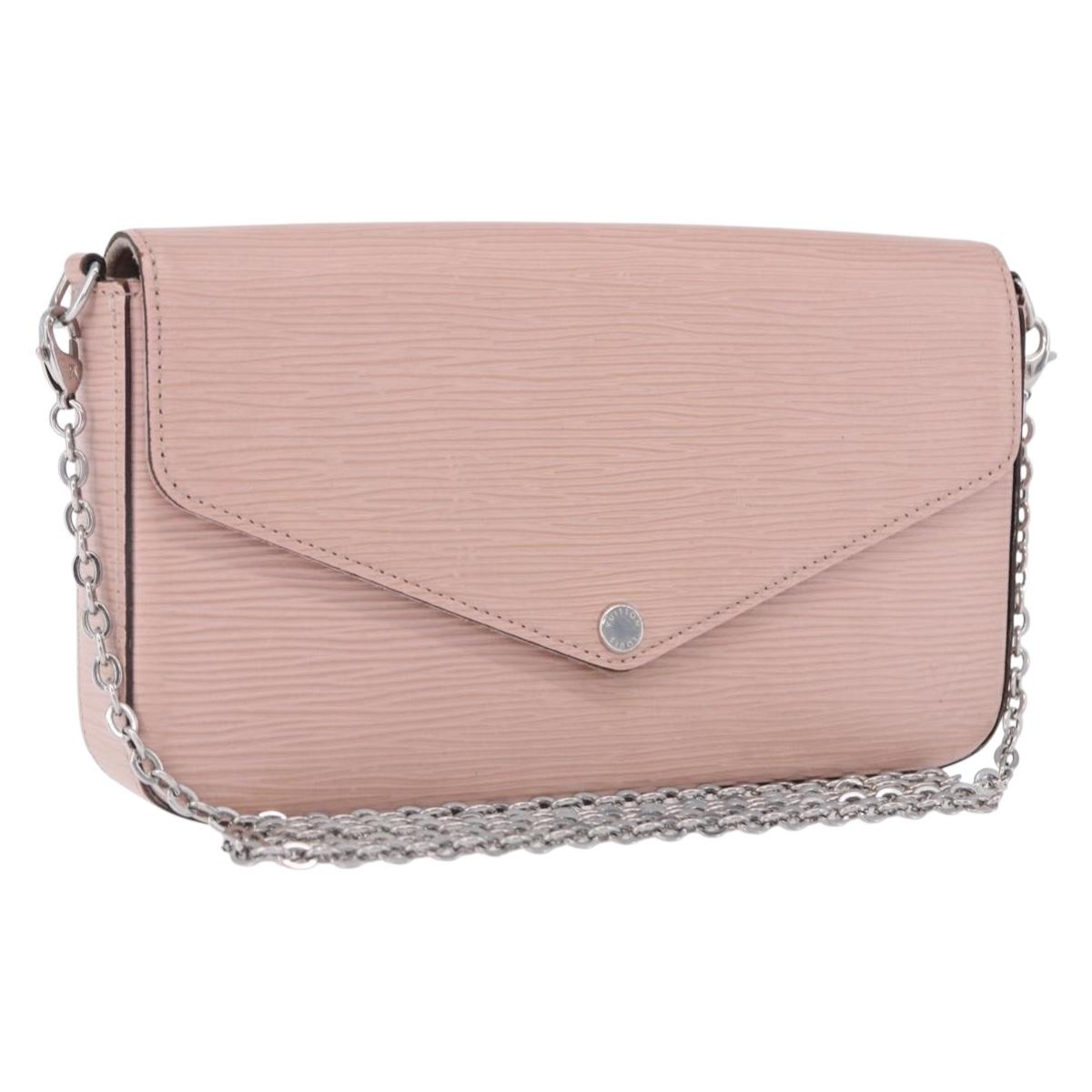 LOUIS VUITTON Epi Pochette Felice Shoulder Bag Rose Claire M62467 Auth 202241A