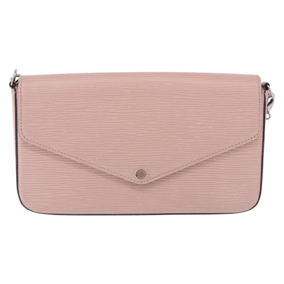 LOUIS VUITTON Epi Pochette Felice Shoulder Bag Rose Claire M62467 Auth 202241A