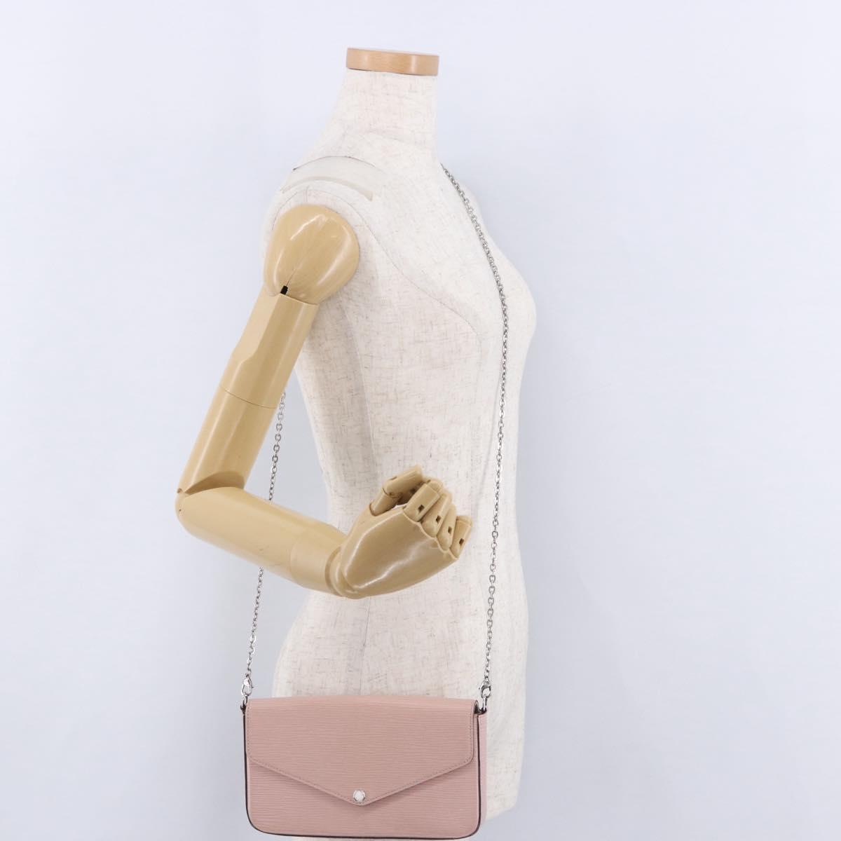 LOUIS VUITTON Epi Pochette Felice Shoulder Bag Rose Claire M62467 Auth 202241A