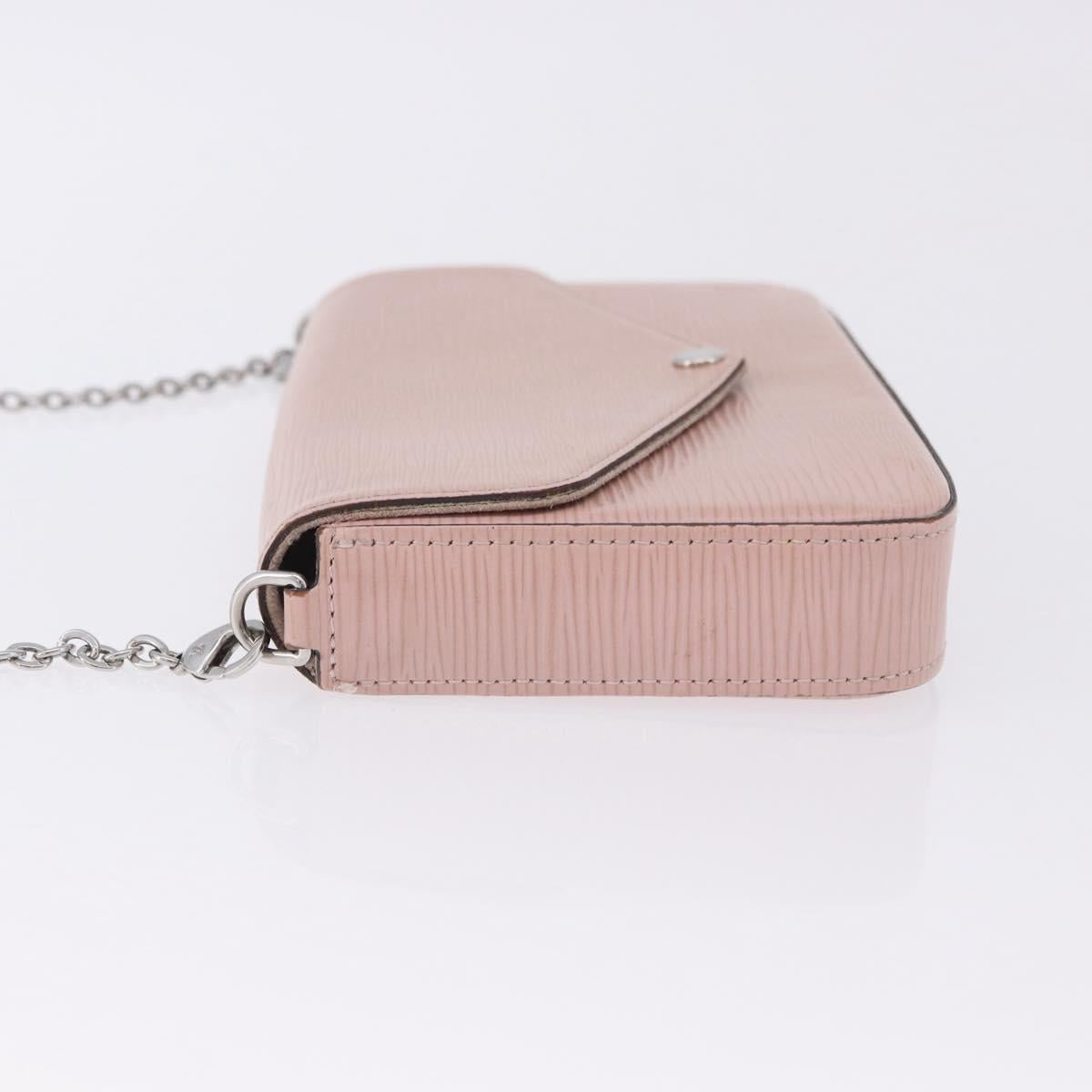 LOUIS VUITTON Epi Pochette Felice Shoulder Bag Rose Claire M62467 Auth 202241A
