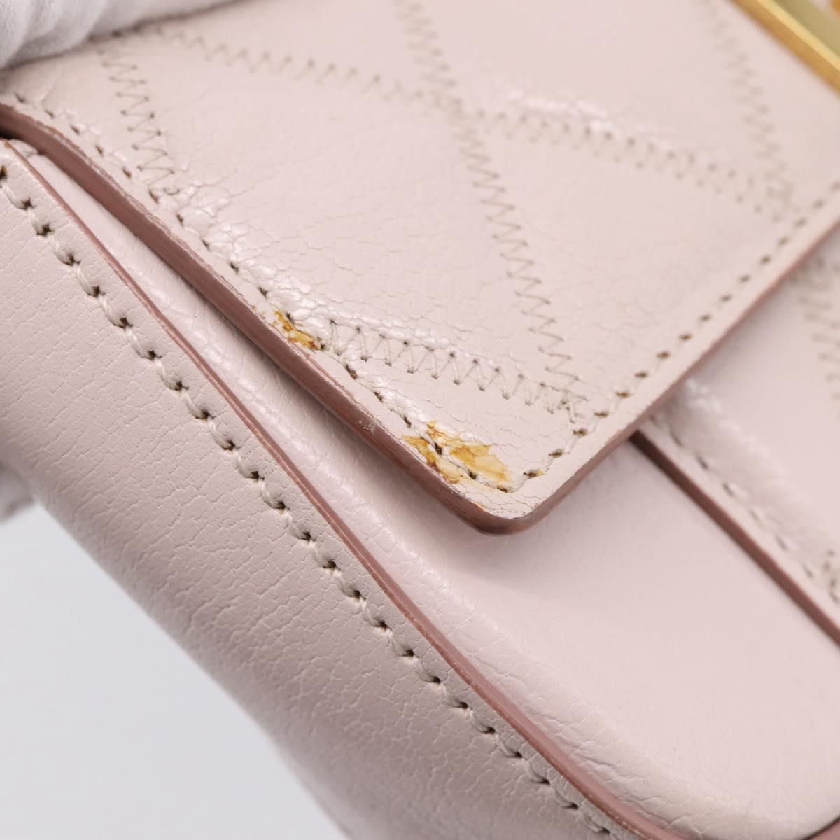 GIVENCHY Shoulder Bag Leather Pink Gold Tone Auth 202242A