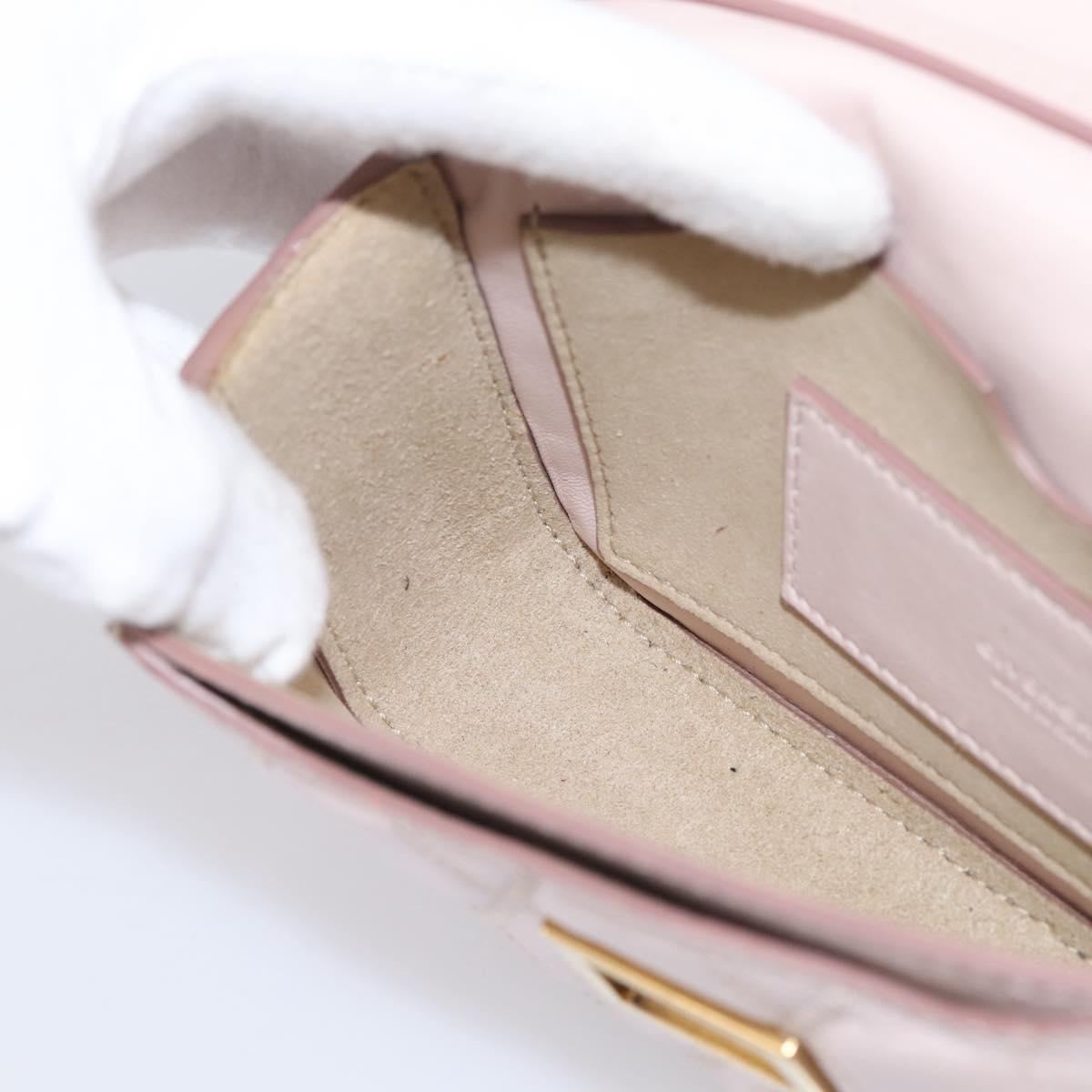 GIVENCHY Shoulder Bag Leather Pink Gold Tone Auth 202242A