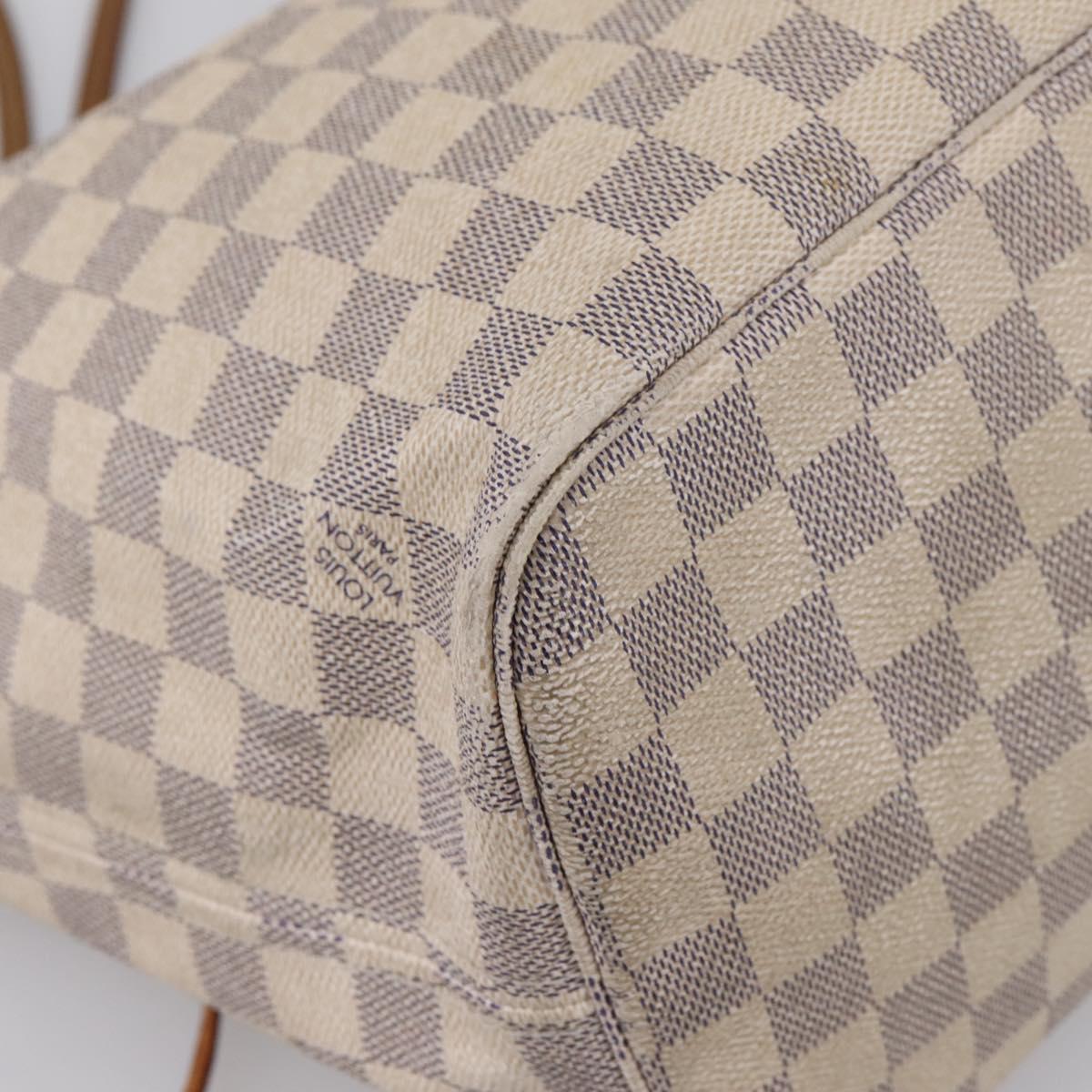 LOUIS VUITTON Damier Azur Neverfull MM Tote Bag N41605 LV Auth 202243