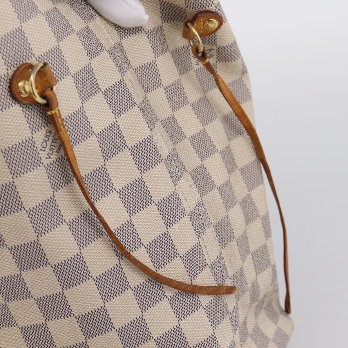 LOUIS VUITTON Damier Azur Neverfull MM Tote Bag N41605 LV Auth 202243
