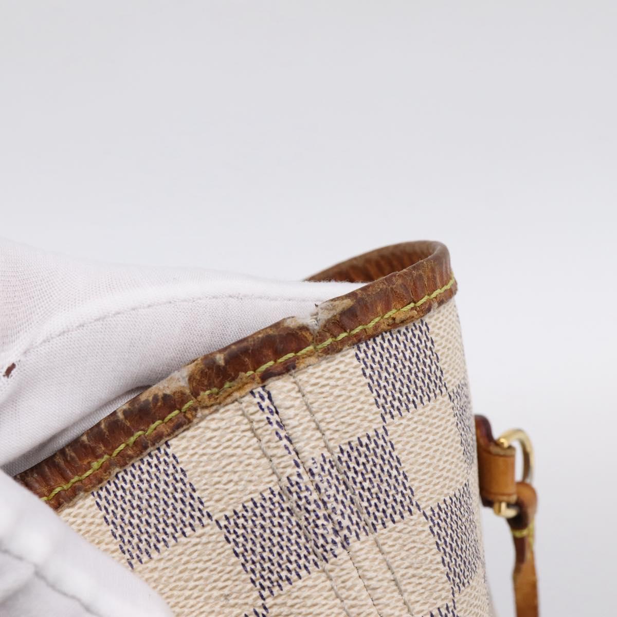 LOUIS VUITTON Damier Azur Neverfull MM Tote Bag N41605 LV Auth 202243