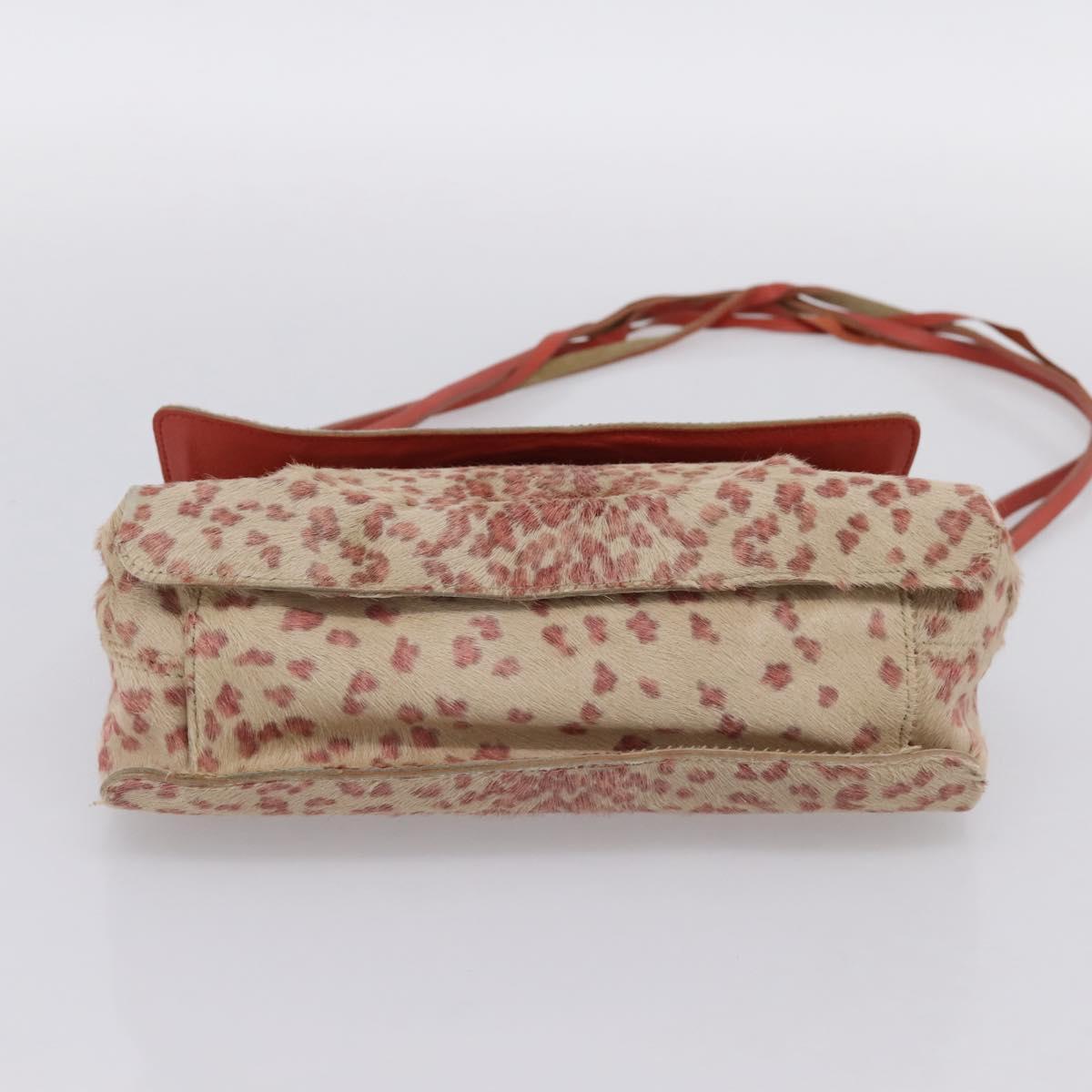 BOTTEGA VENETA Shoulder Bag Harako leather Beige Red Auth 202244