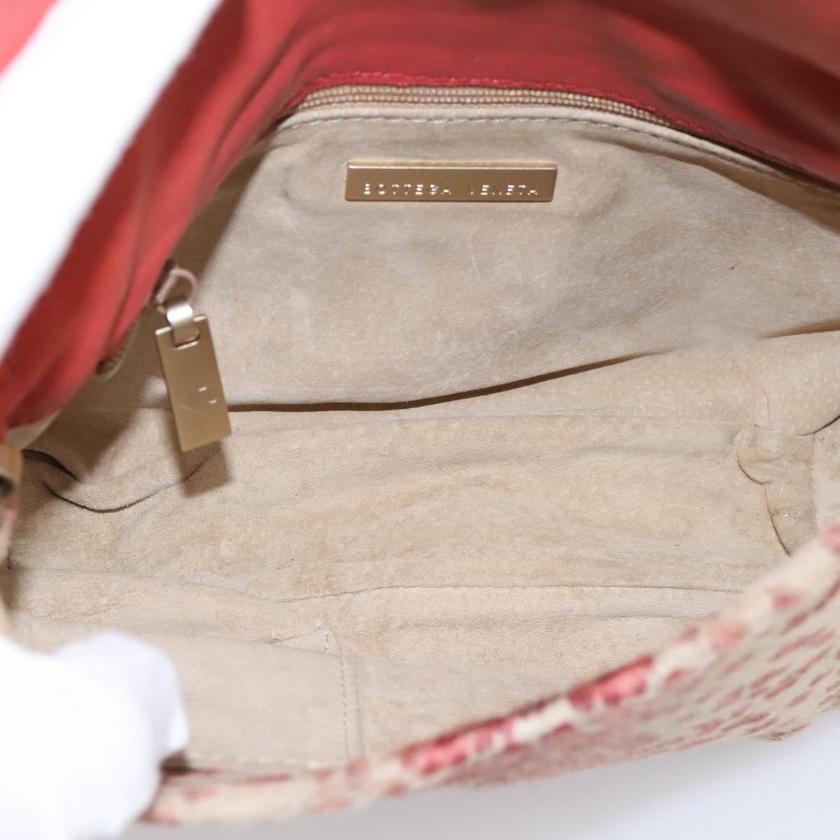 BOTTEGA VENETA Shoulder Bag Harako leather Beige Red Auth 202244