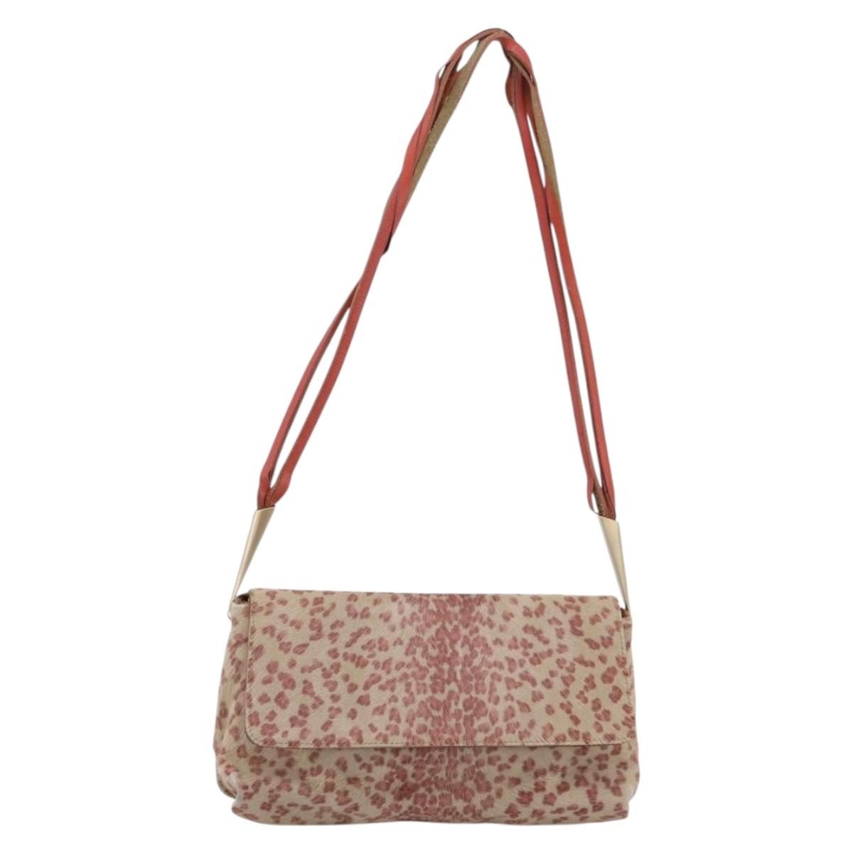 BOTTEGA VENETA Shoulder Bag Harako leather Beige Red Auth 202244