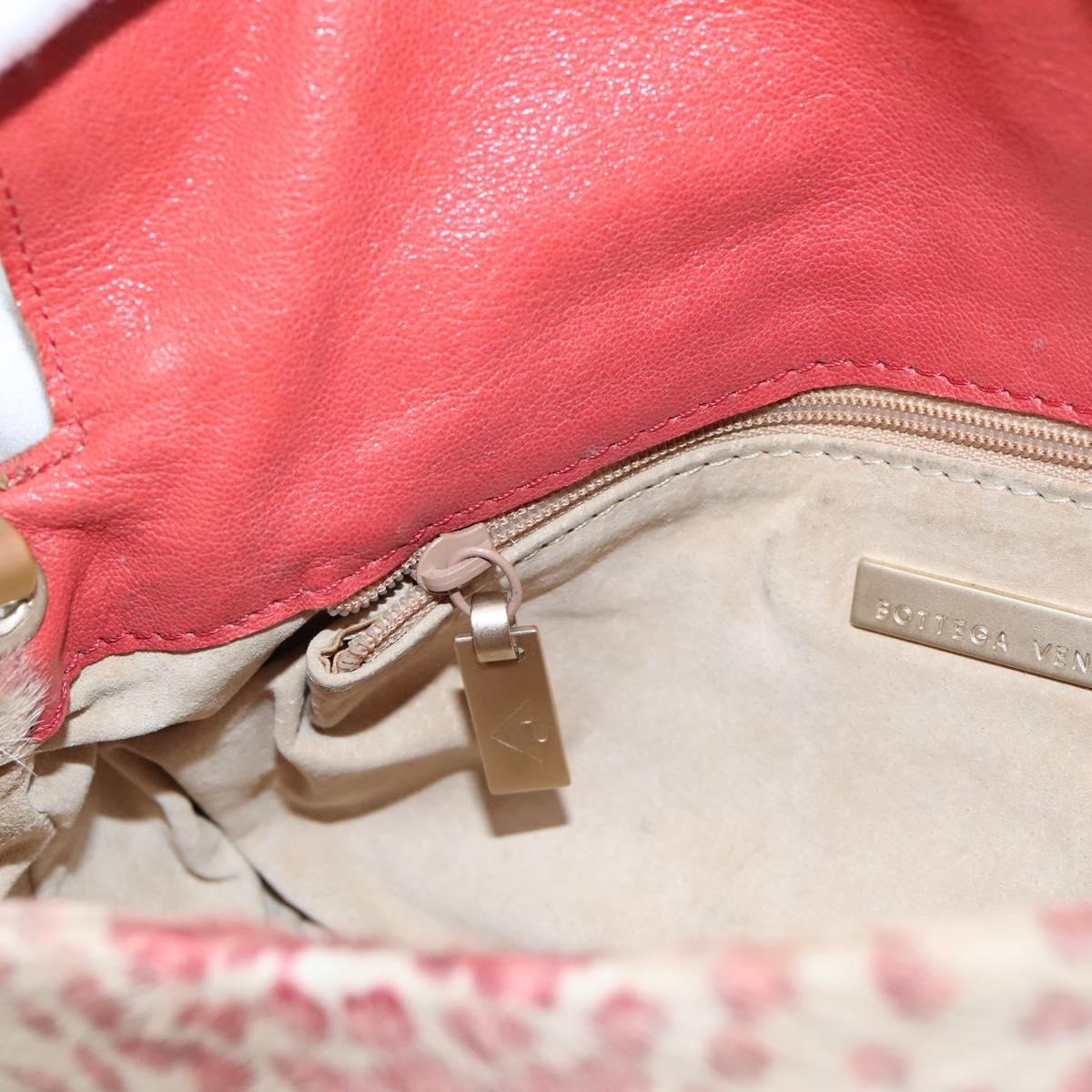 BOTTEGA VENETA Shoulder Bag Harako leather Beige Red Auth 202244