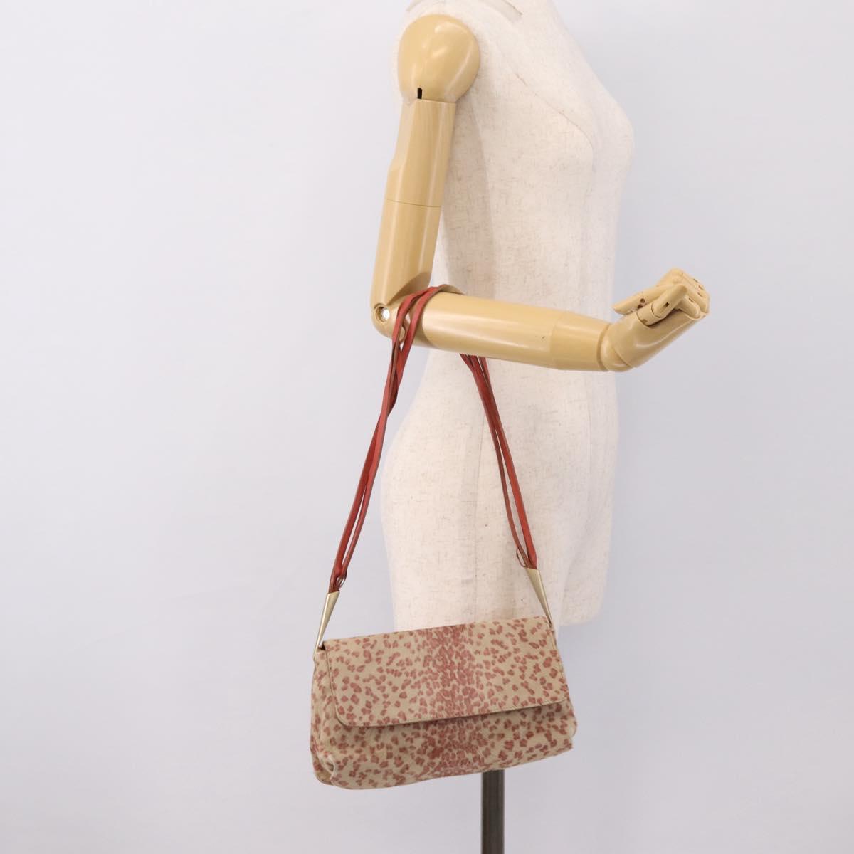 BOTTEGA VENETA Shoulder Bag Harako leather Beige Red Auth 202244